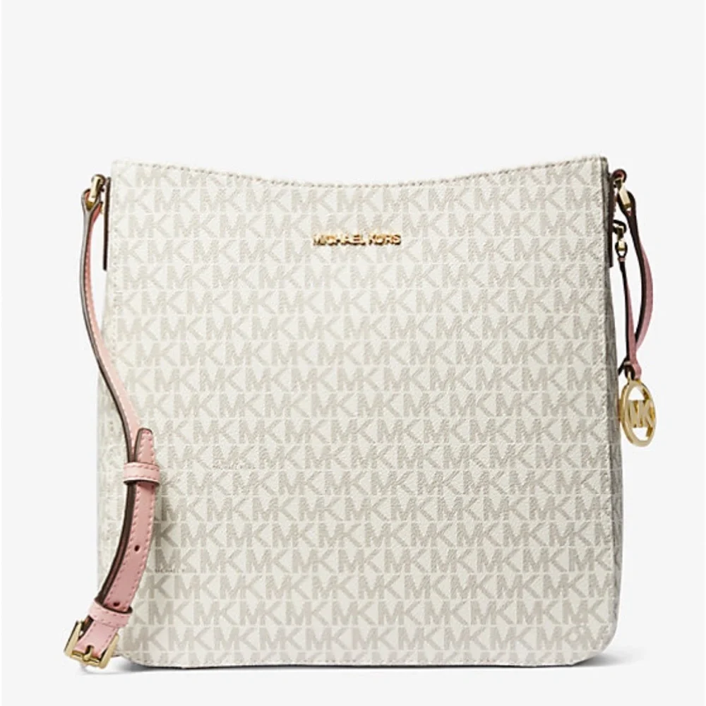 MICHAEL KORS  Jet Set Travel Large Logo Messenger Bag COLOR PWD BLSH MLT NWT